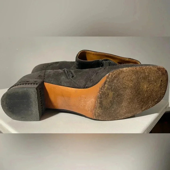 CHLOE Perry suede ankle boots Size 38 - Picture 4 of 5